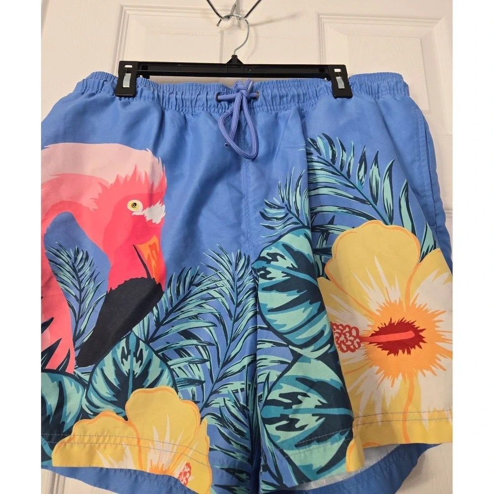 Caribbean Sunwear Mens‎ Bathing Trunks Size XL Hawaiian Print